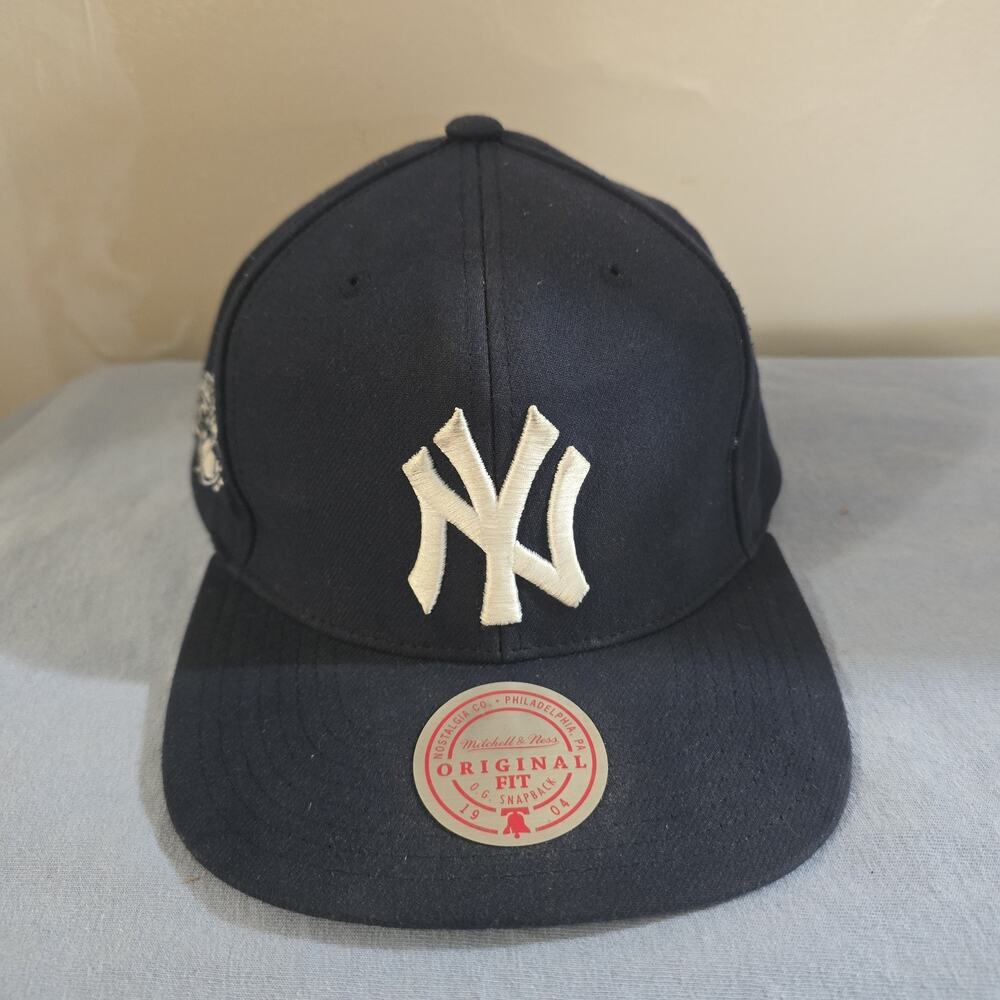 New York NY Yankees Mitchell & Ness 100th Anniversary Hat Cap Blue Snapbk